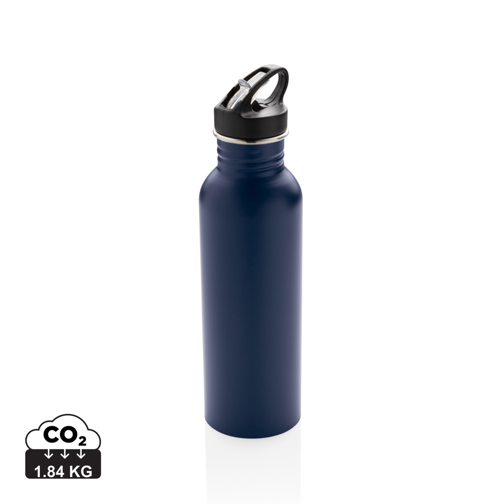 Bidon de sport en inox personnalisable 710 ml - Deluxe Bleu marine